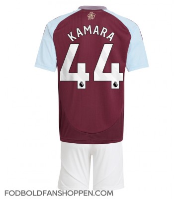 Aston Villa Boubacar Kamara #44 Hjemmebanetrøje Børn 2024-25 Kortærmet (+ Korte bukser)